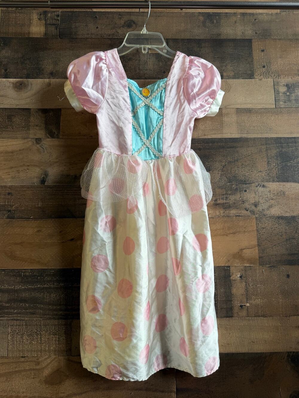 Vintage Disney Store Bo Peep Costume Dress-Toy Story - Pink Polka Dot -Size 6/6X